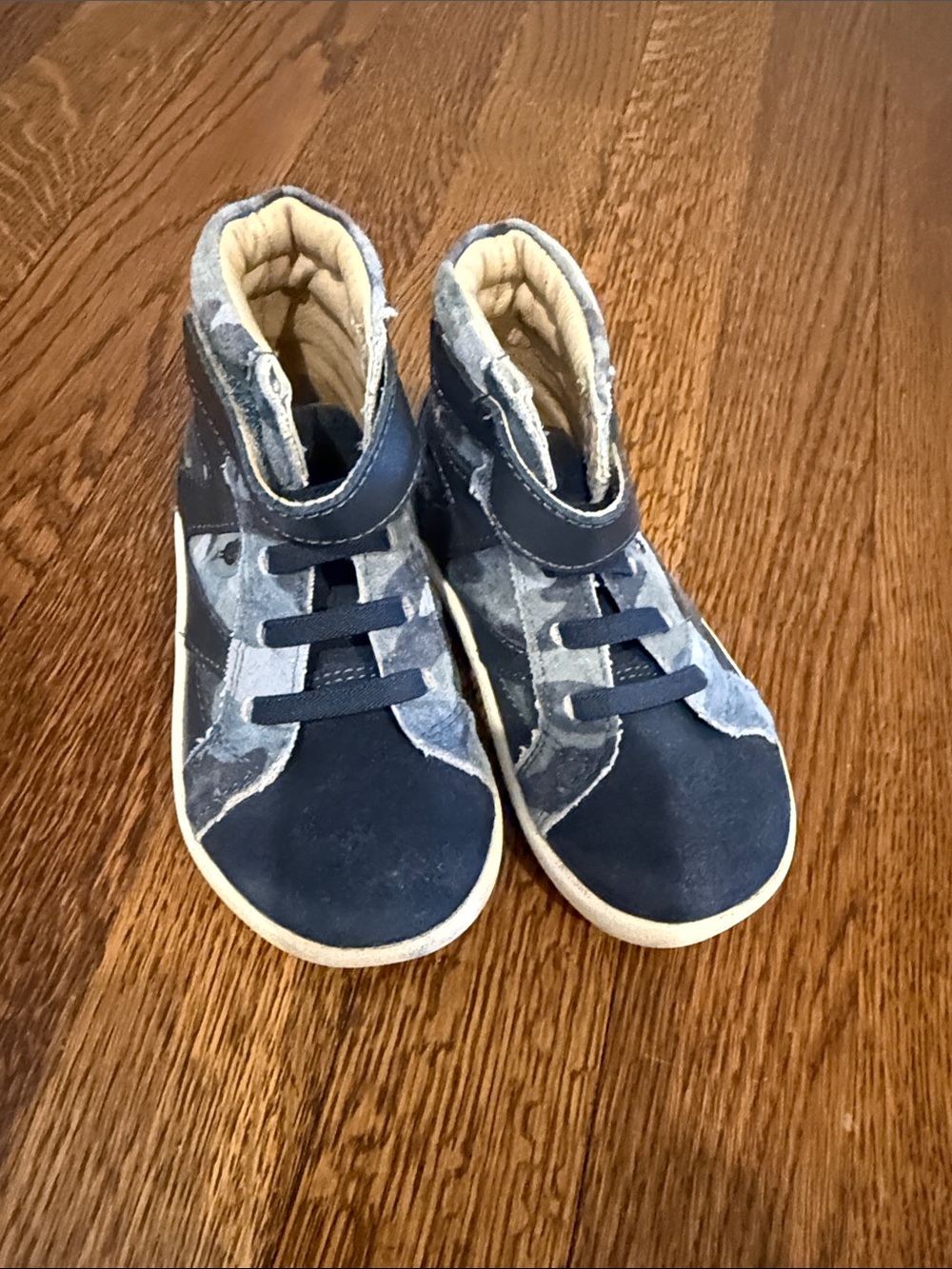 Old Soles Navy and Light Blue High-Top Sneakers for Kids